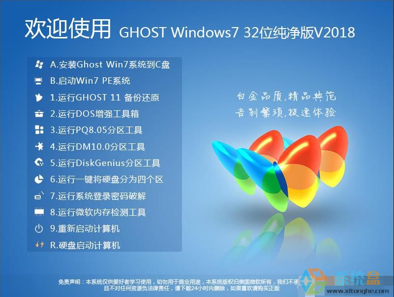 Windows7旗舰版32位高速纯净版系统镜像下载V2018.01